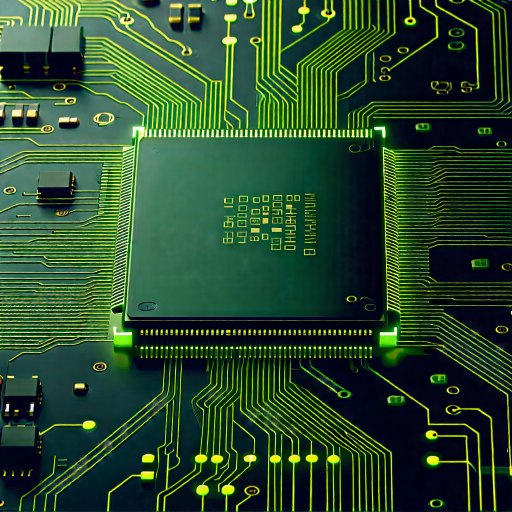 Close-up of electronic circuit
