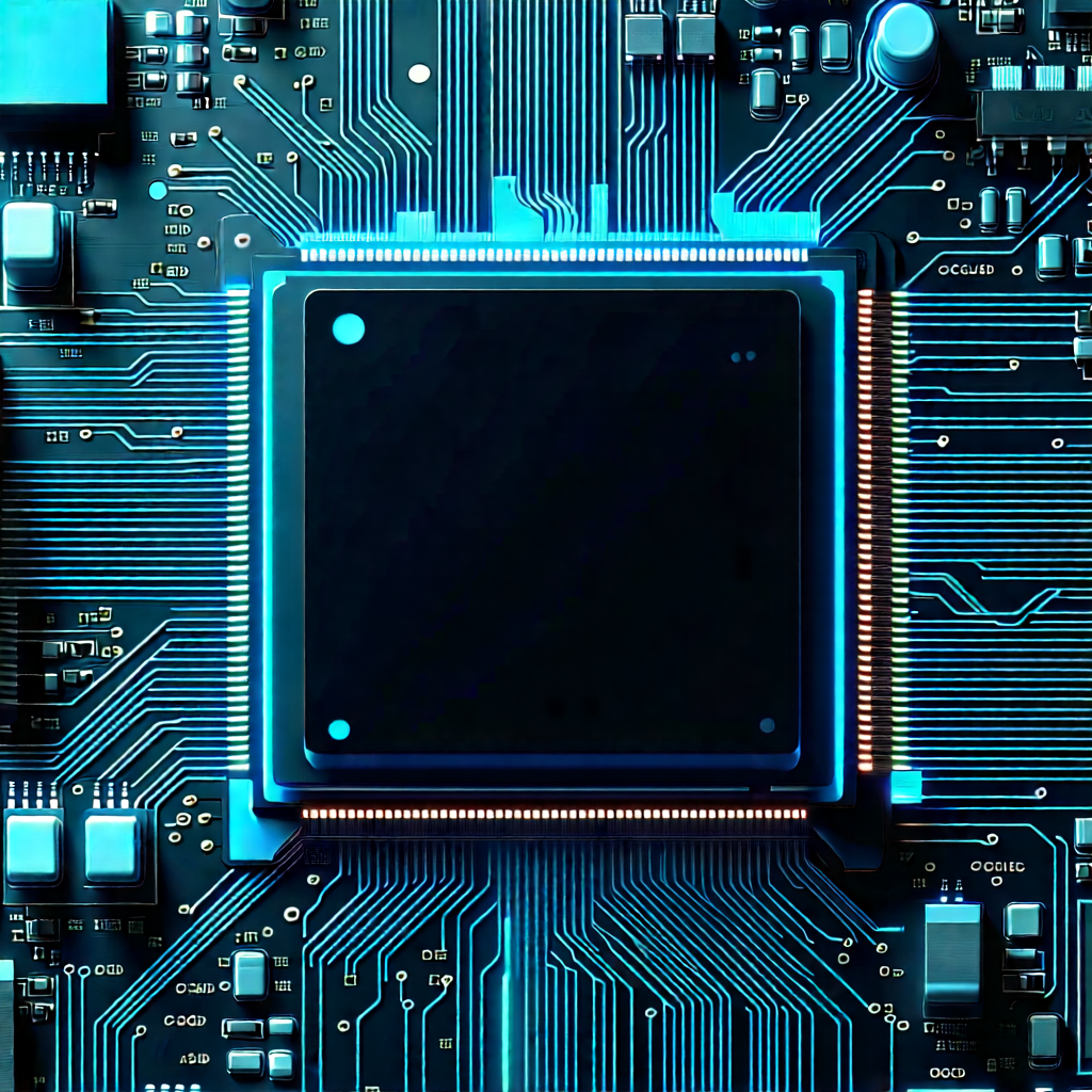 Close-up of microprocessor