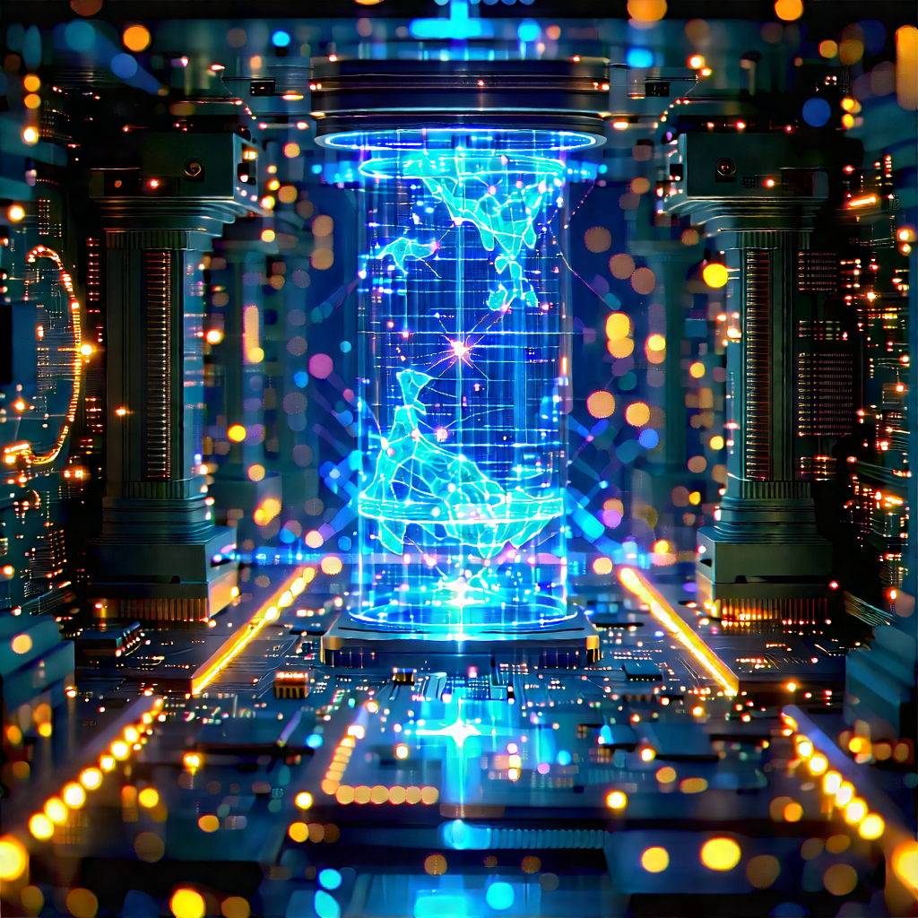 Quantum computer with holographic projection