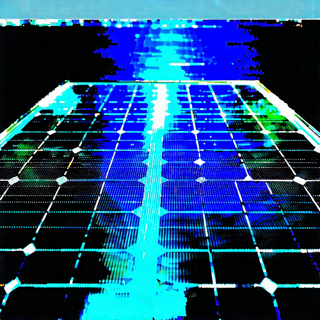 Solar panel with holographic projection