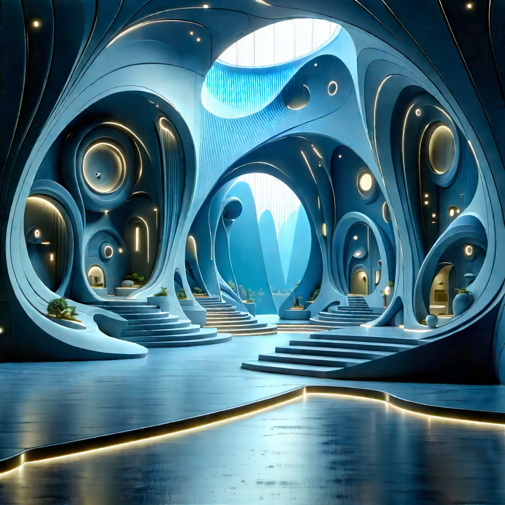 Futuristic Tech Startup Office With Image, There