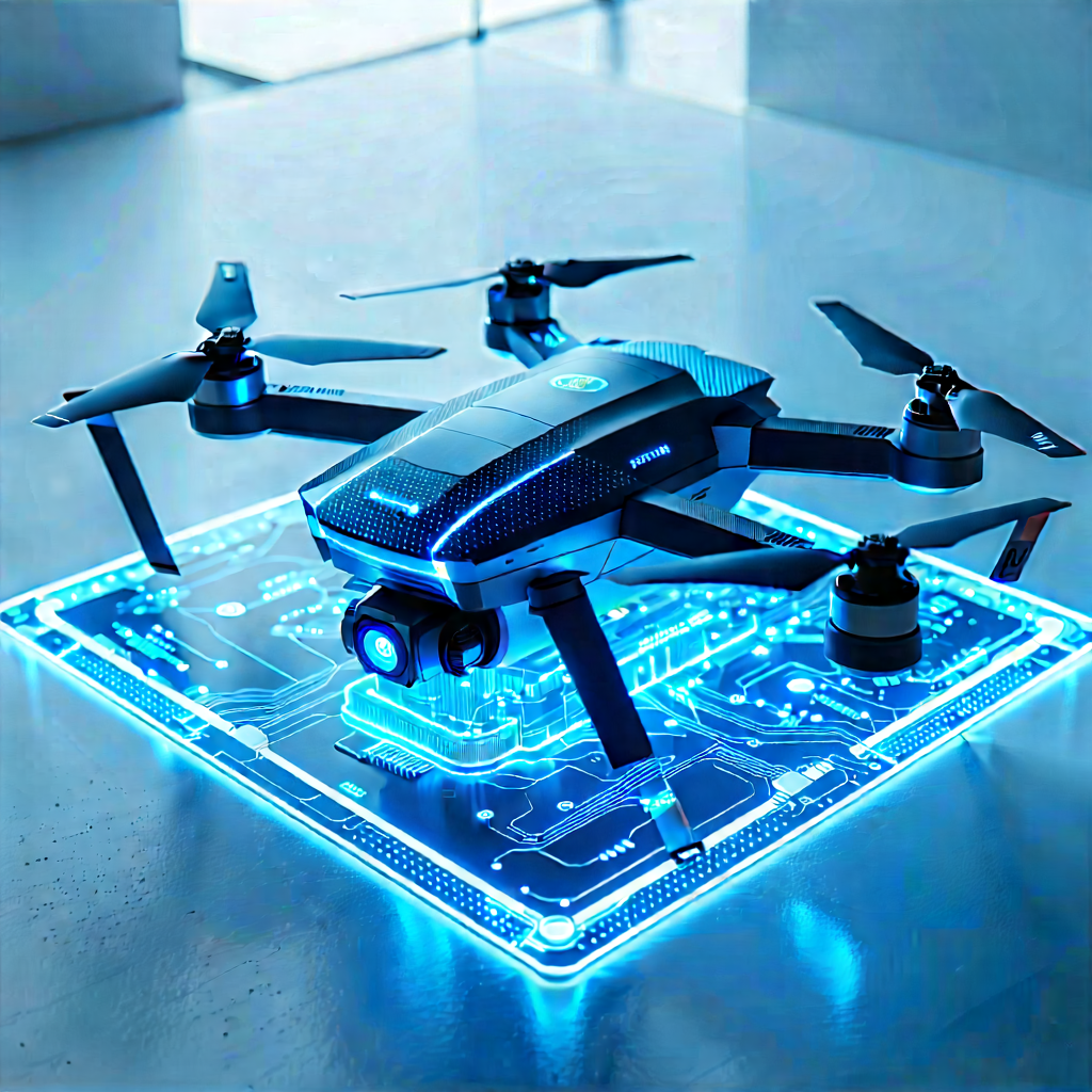 Drone With Holographic Display With Small Drone