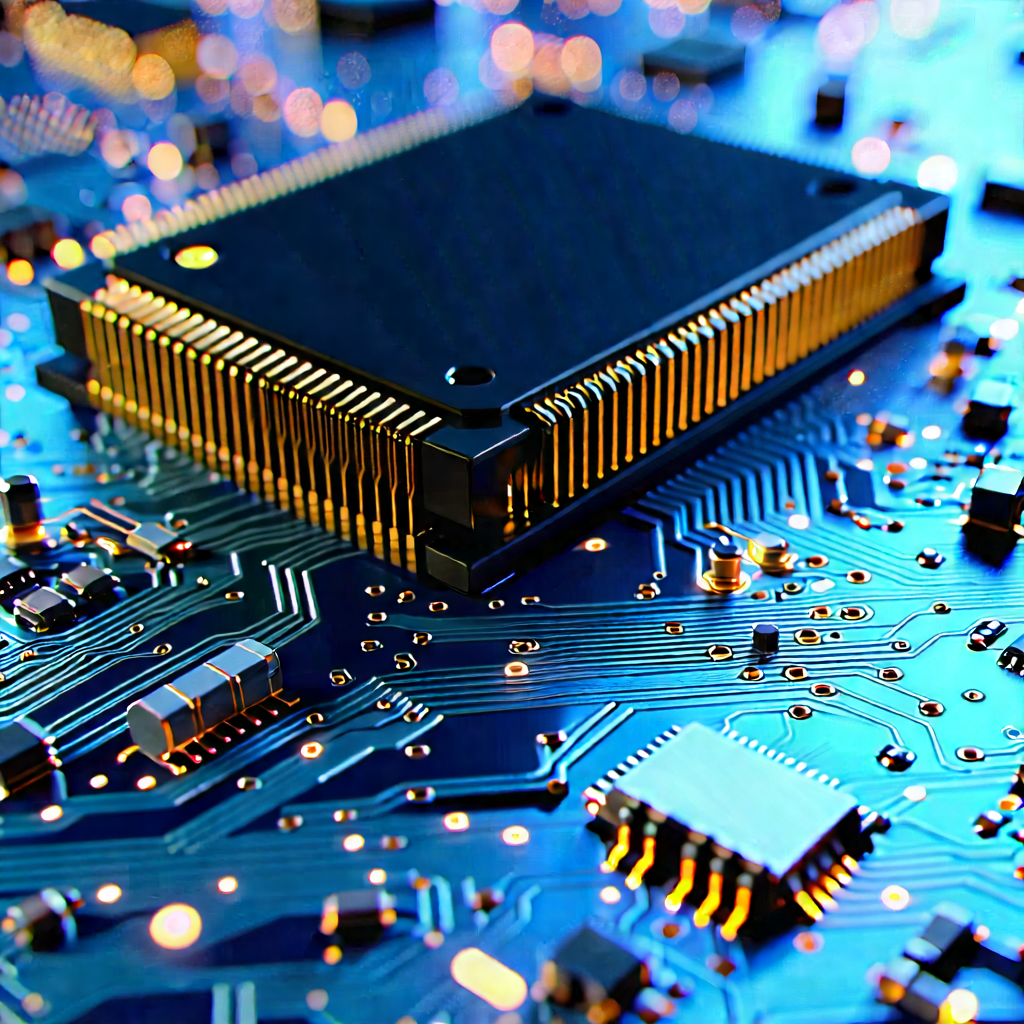 Close-up of electronic circuit