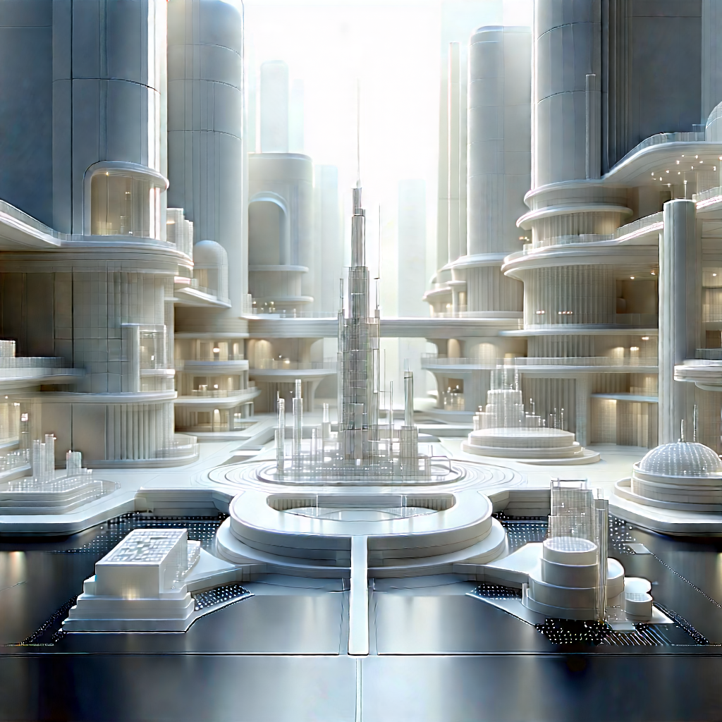 Futuristic research laboratory