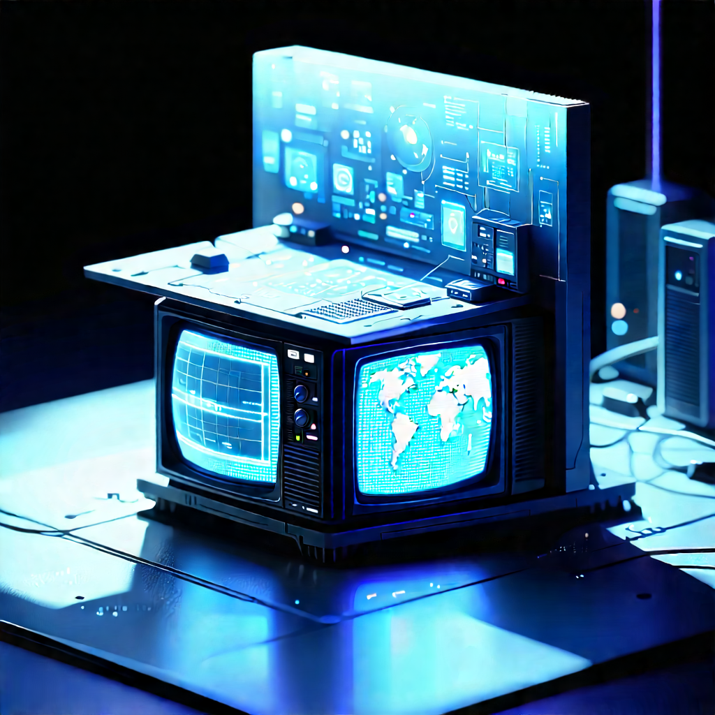 Entertainment Technology In Research Center With Television Sitting