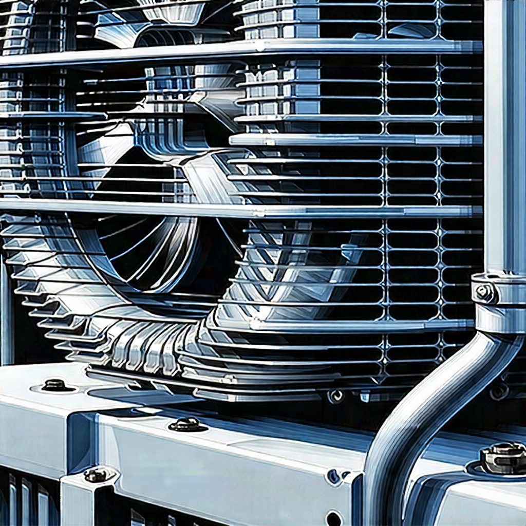 Close-up of cooling system
