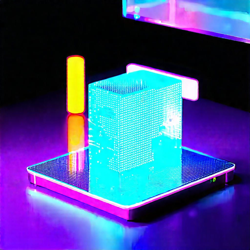 3d Printer With Neon Accents With Small, Square,
