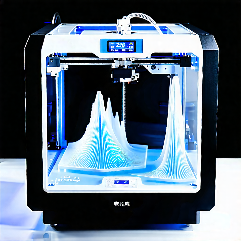 3d Printer With Data Streams With Printer Shown