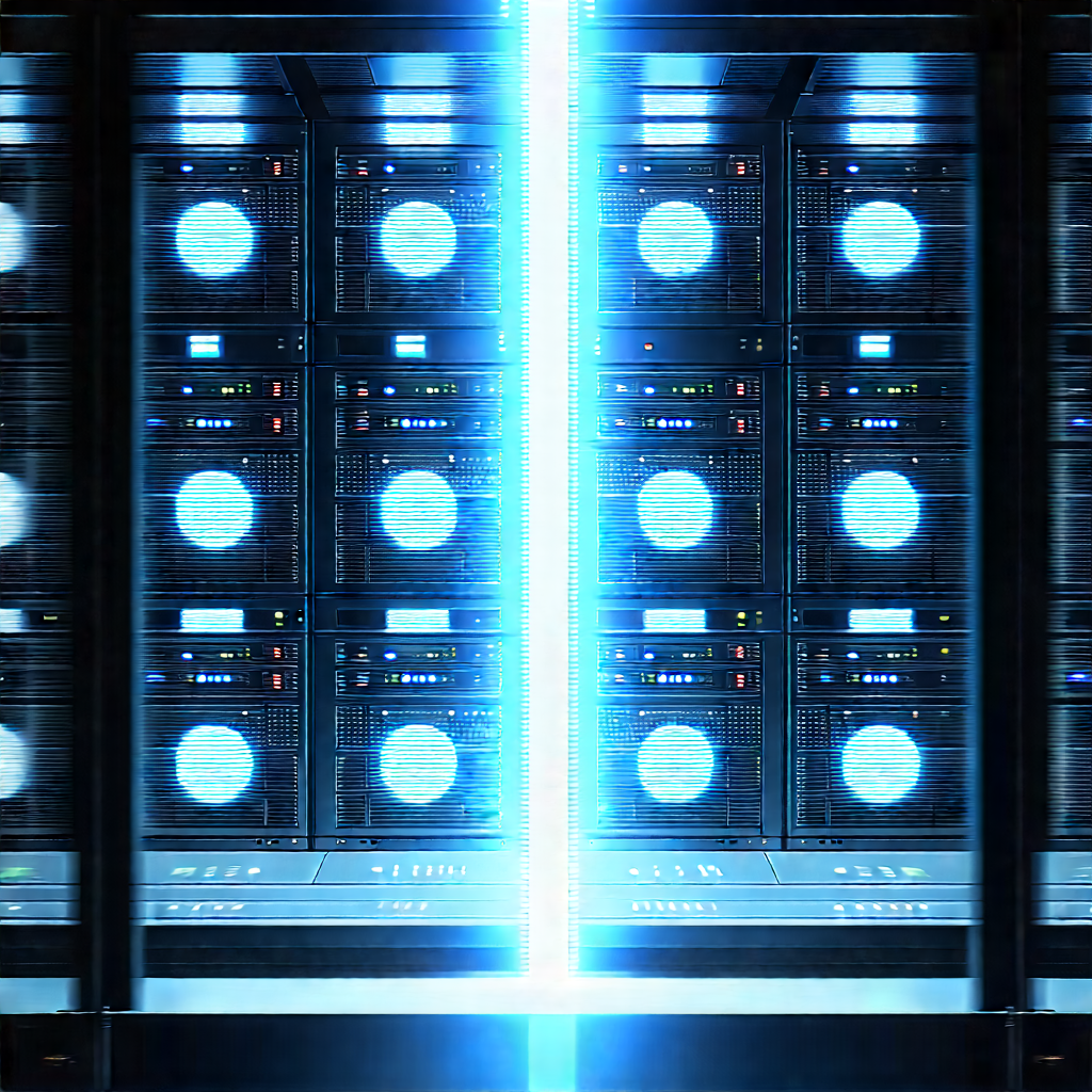 Server rack with holographic projection