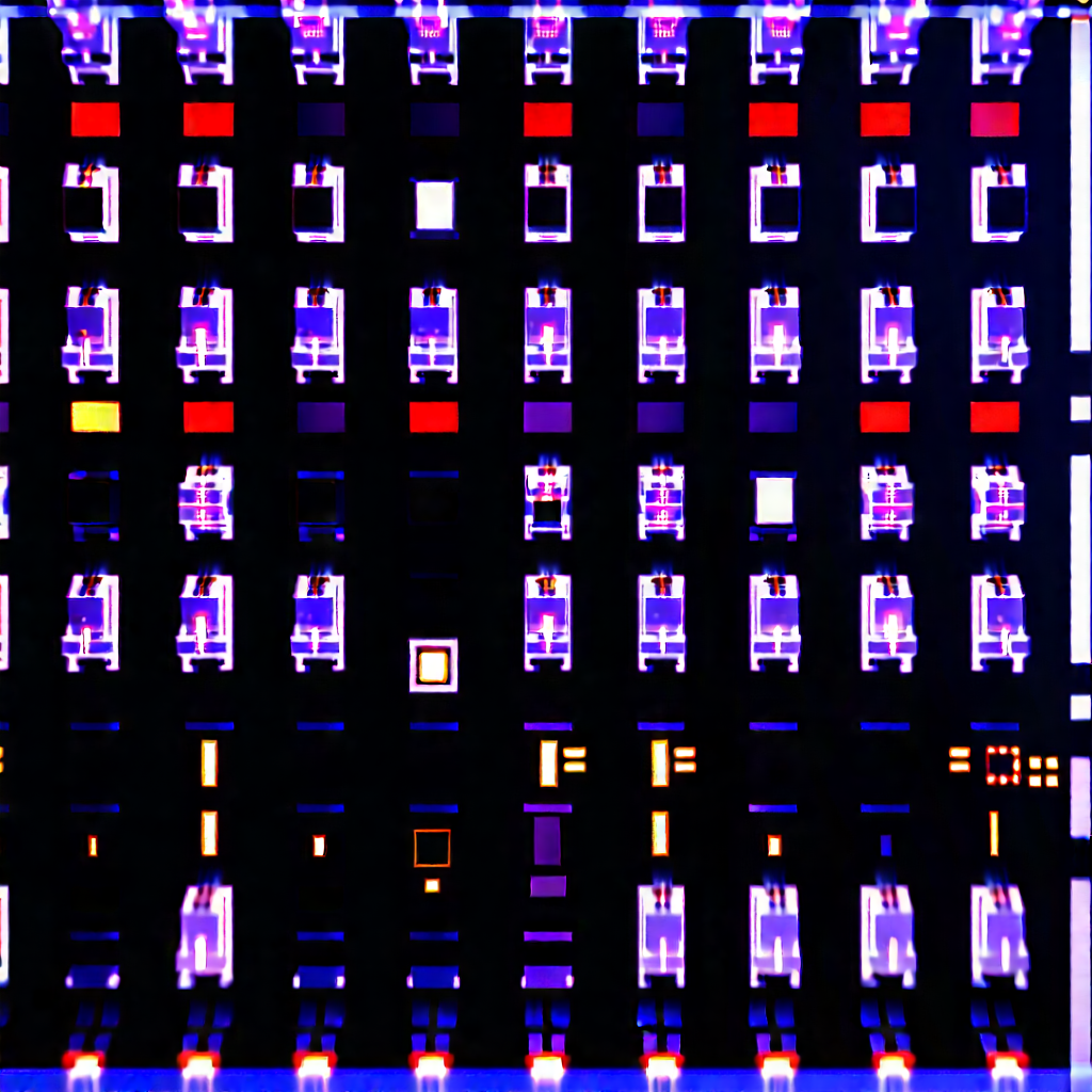 Close-up of sensor array