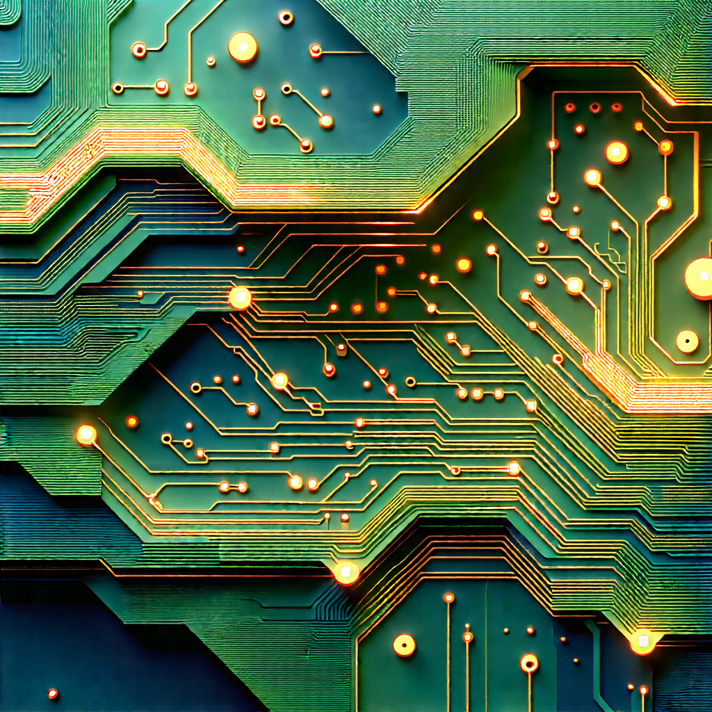 Close-up of electronic circuit