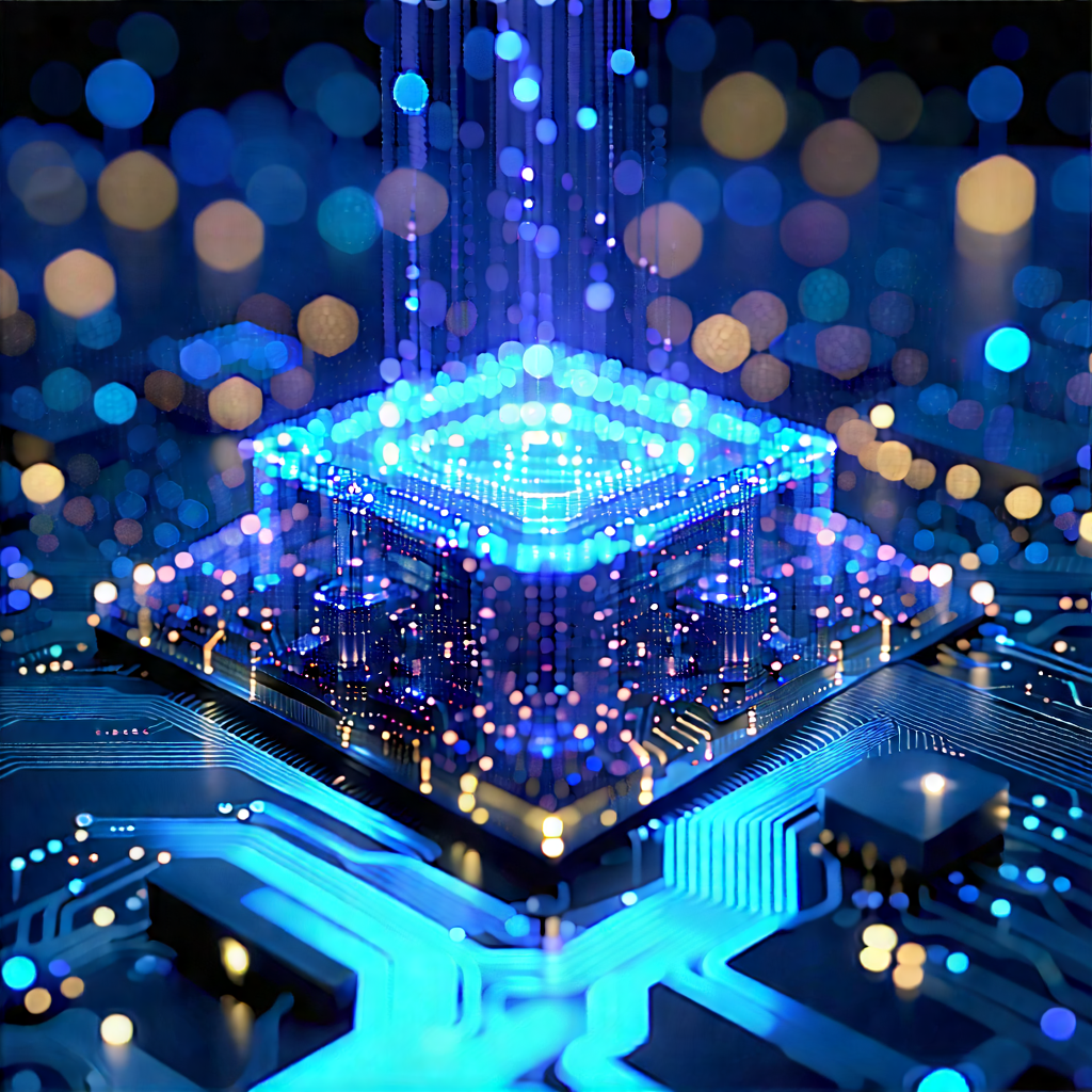Blockchain Network Visualization With Blue White