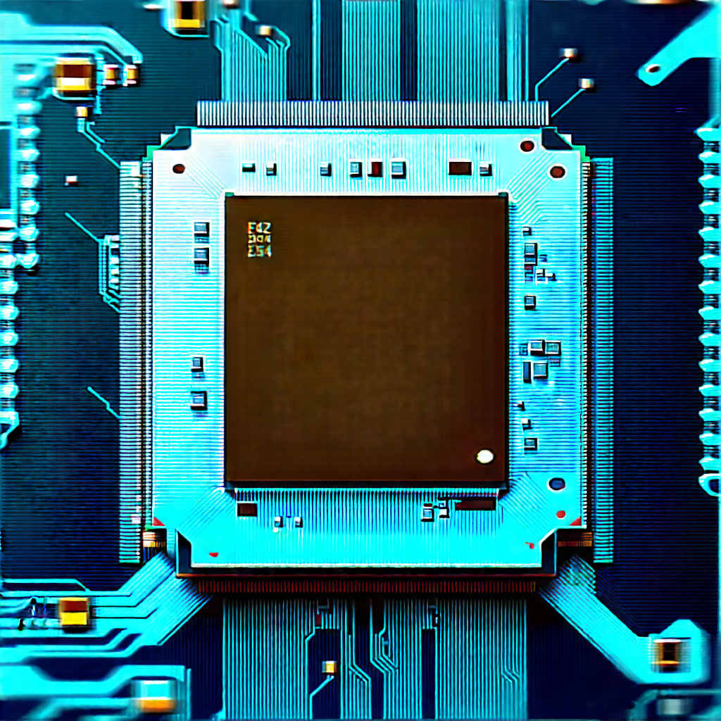 Close-up of microprocessor