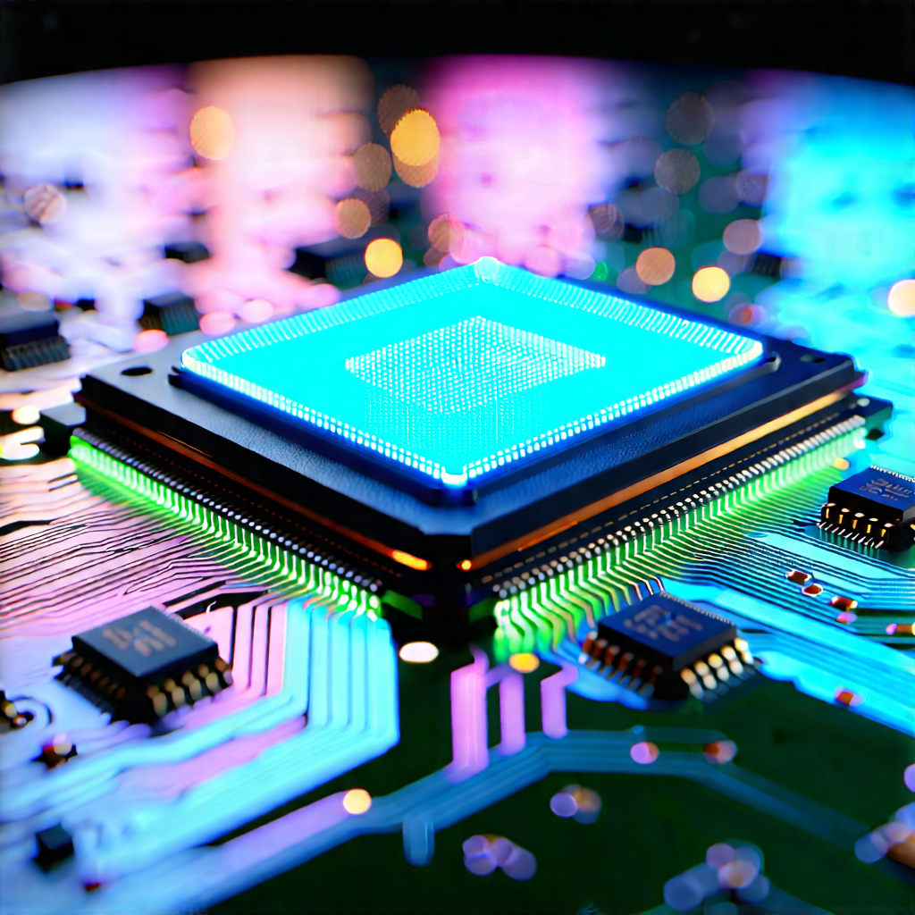 Close-up of microprocessor