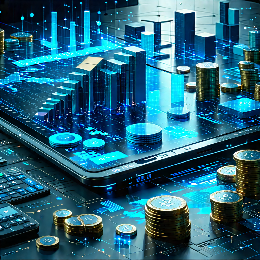 Financial technology in (design:1.45) studio
