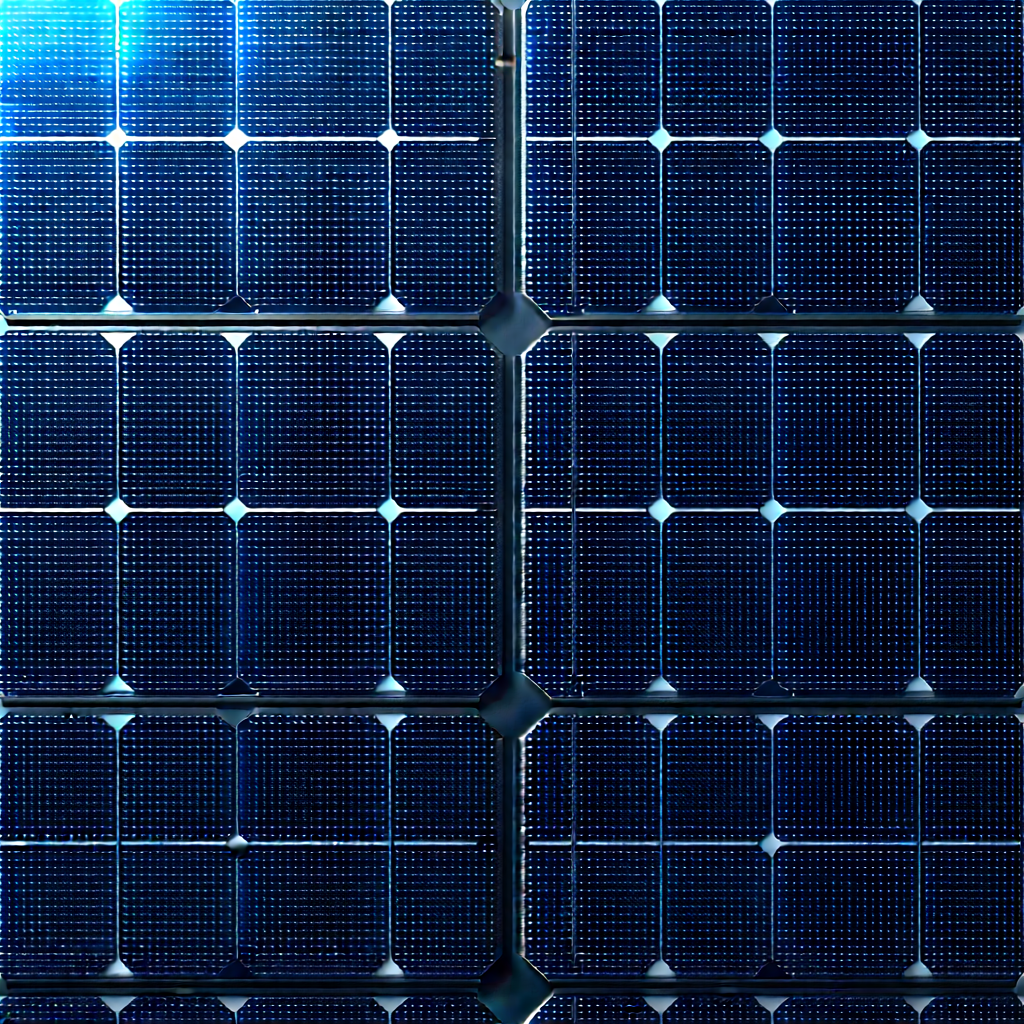 Solar Panel With (digital:1.13) Particles With Large Solar