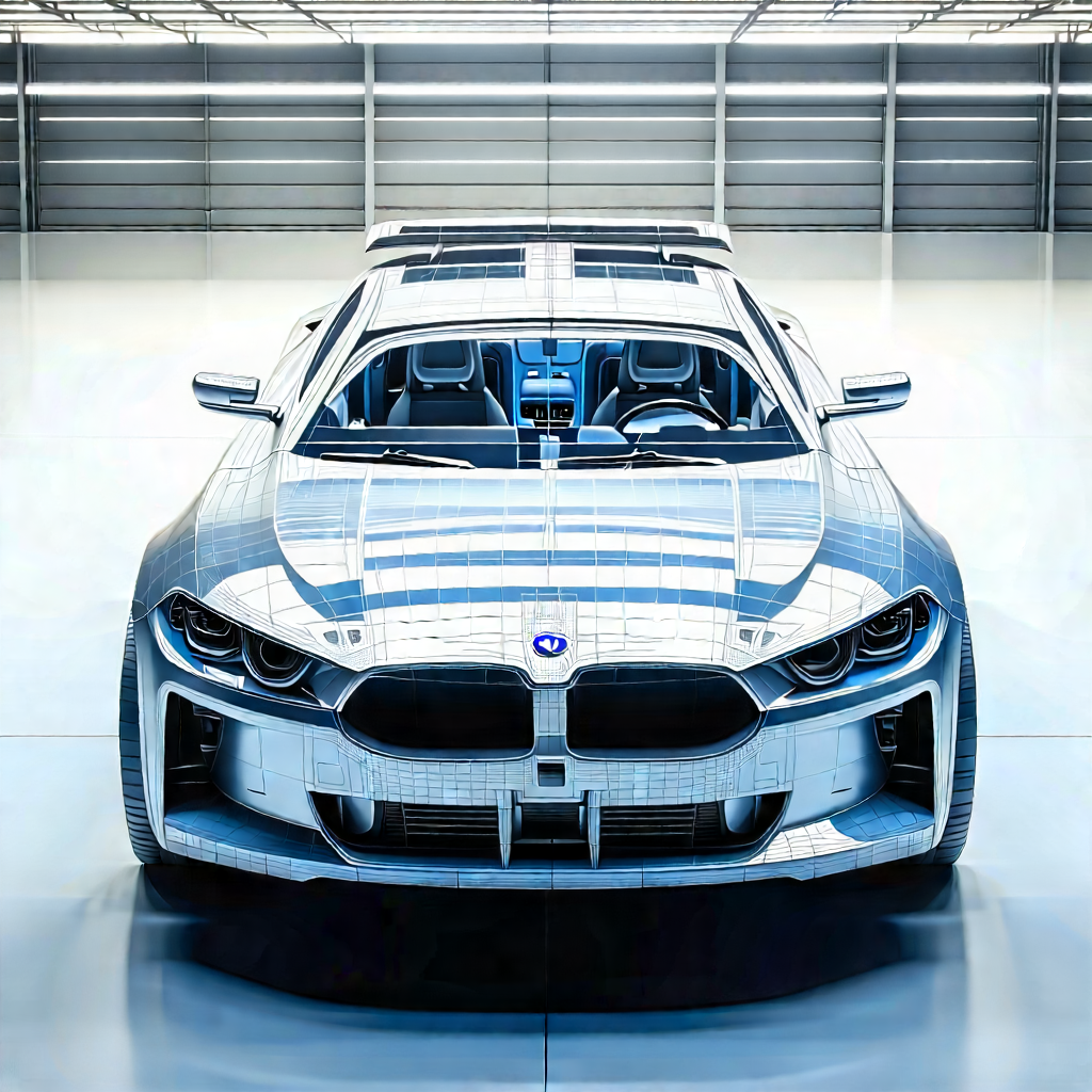 Automotive Technology In Manufacturing Facility With Silver Sports