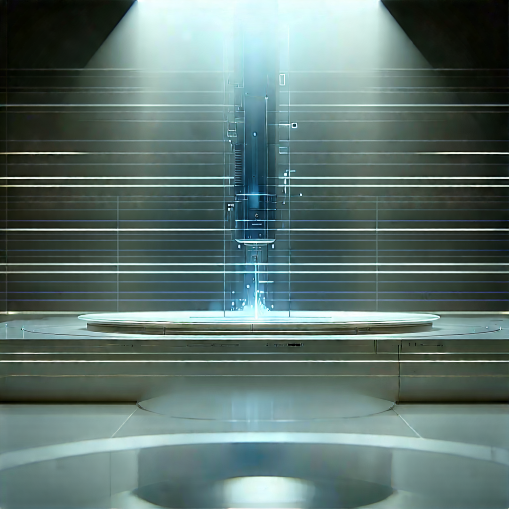 Futuristic Research Laboratory With Large, White,