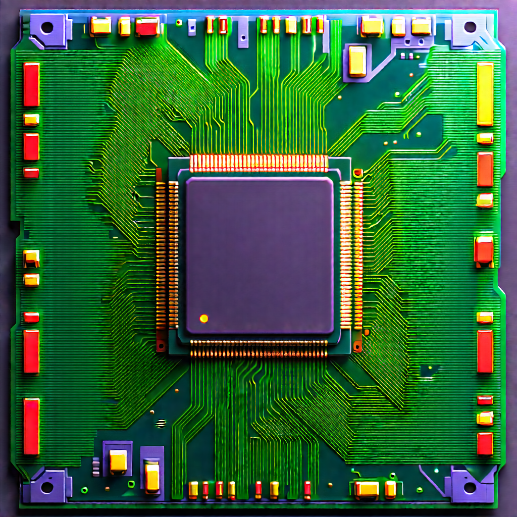 Close-up of microprocessor
