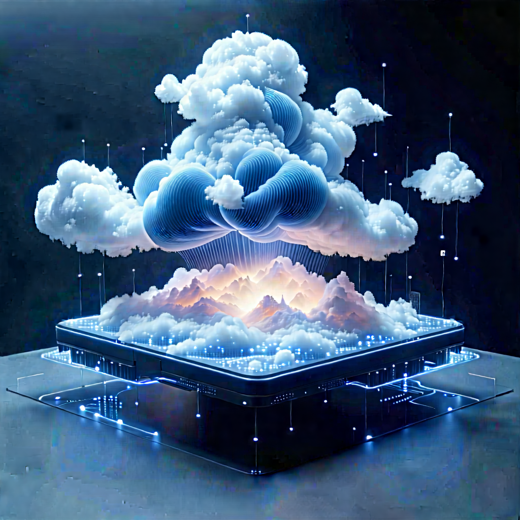 Cloud Computing Visualization With Large, Colorful