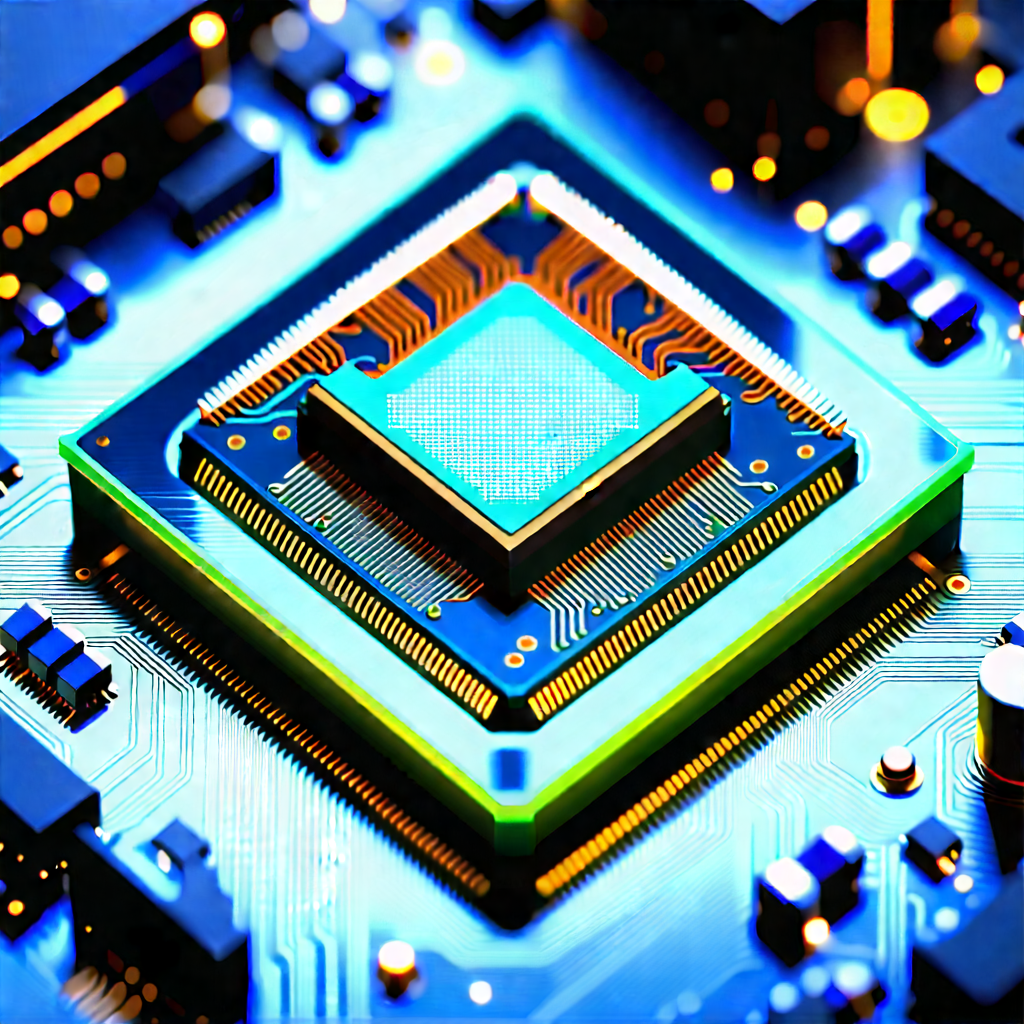 Close-up of microprocessor