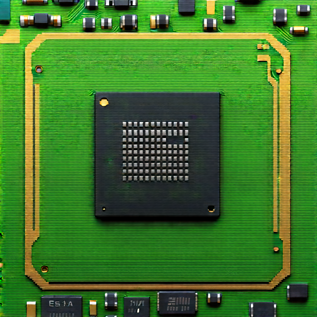 Close-up of microprocessor