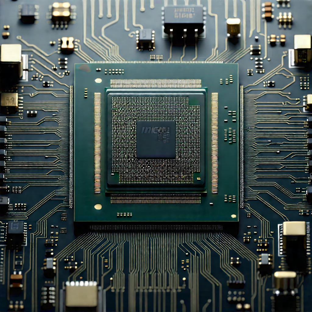Close-up of microprocessor