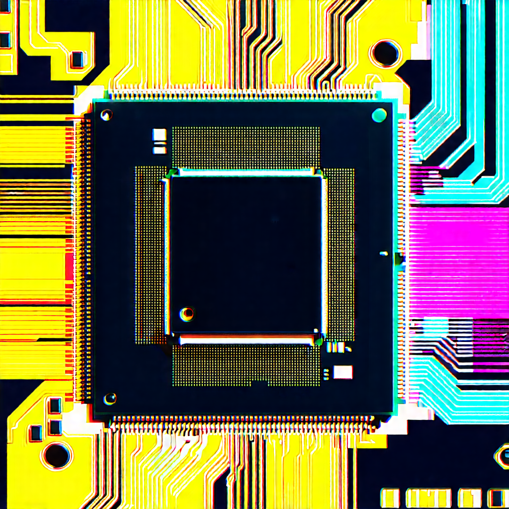 Close-up of microprocessor