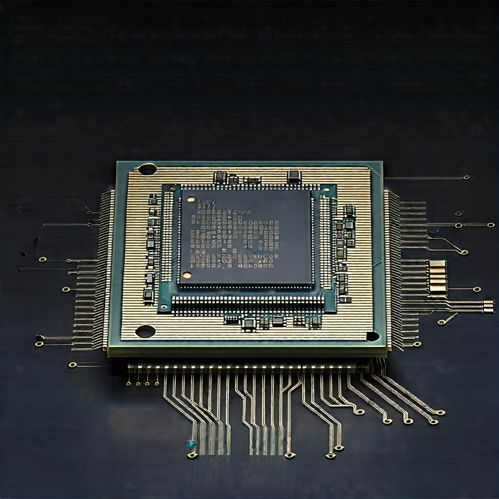 Close-up of microprocessor