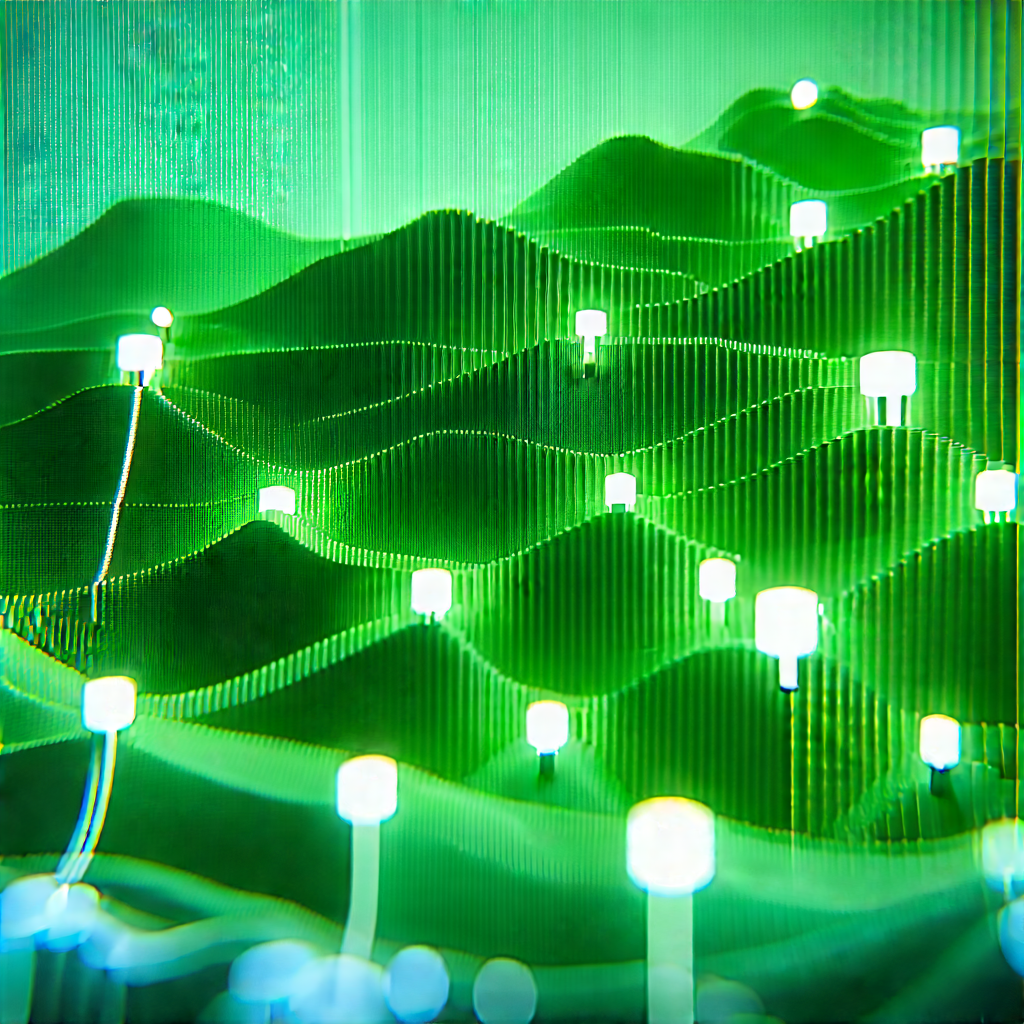Close-up of sensor array