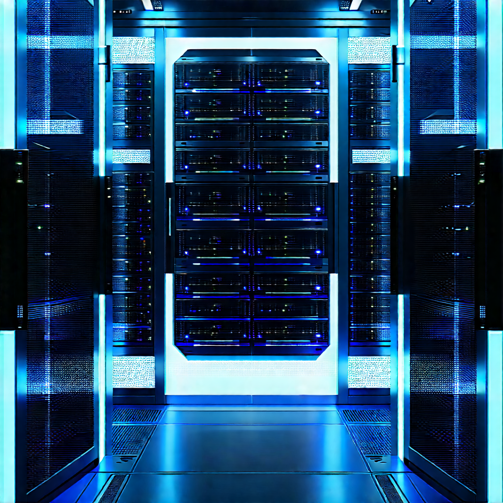 (futuristic:1.36) server room
