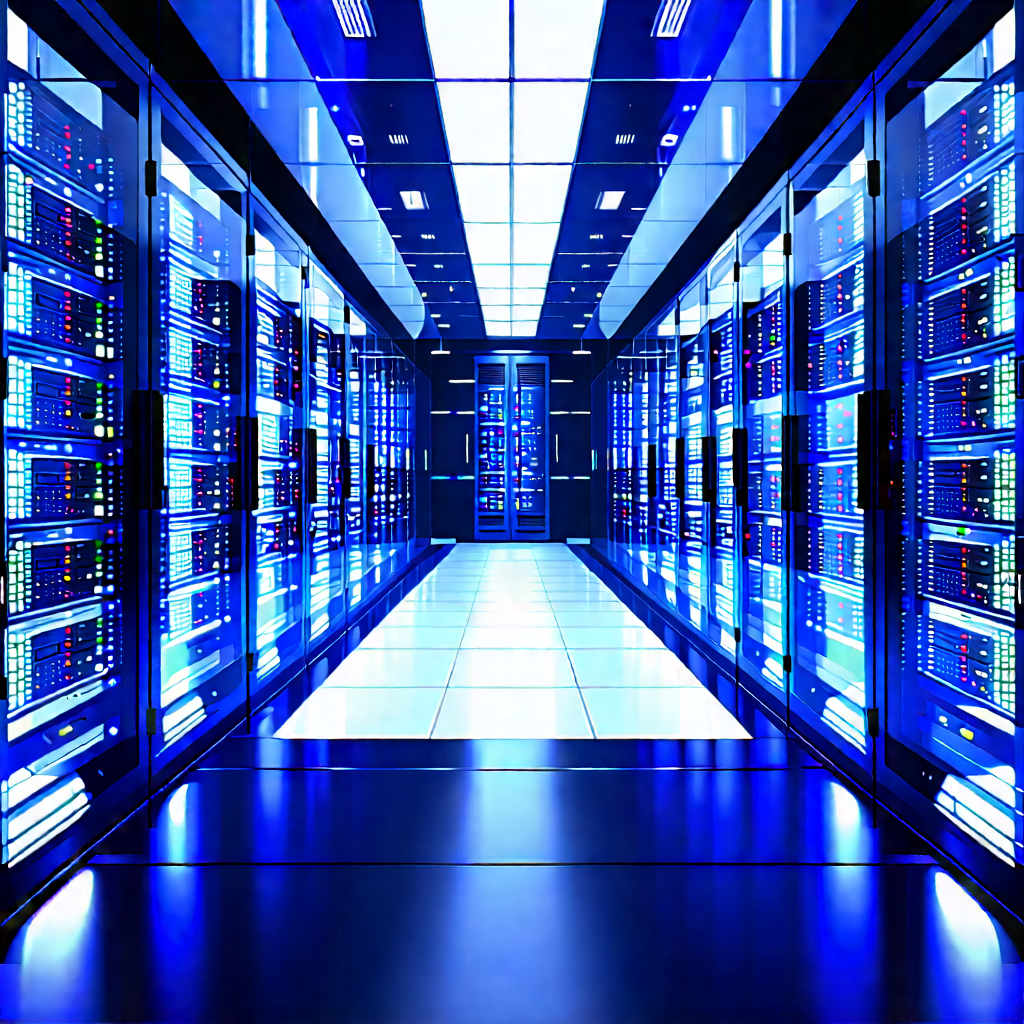 (futuristic:1.26) server room