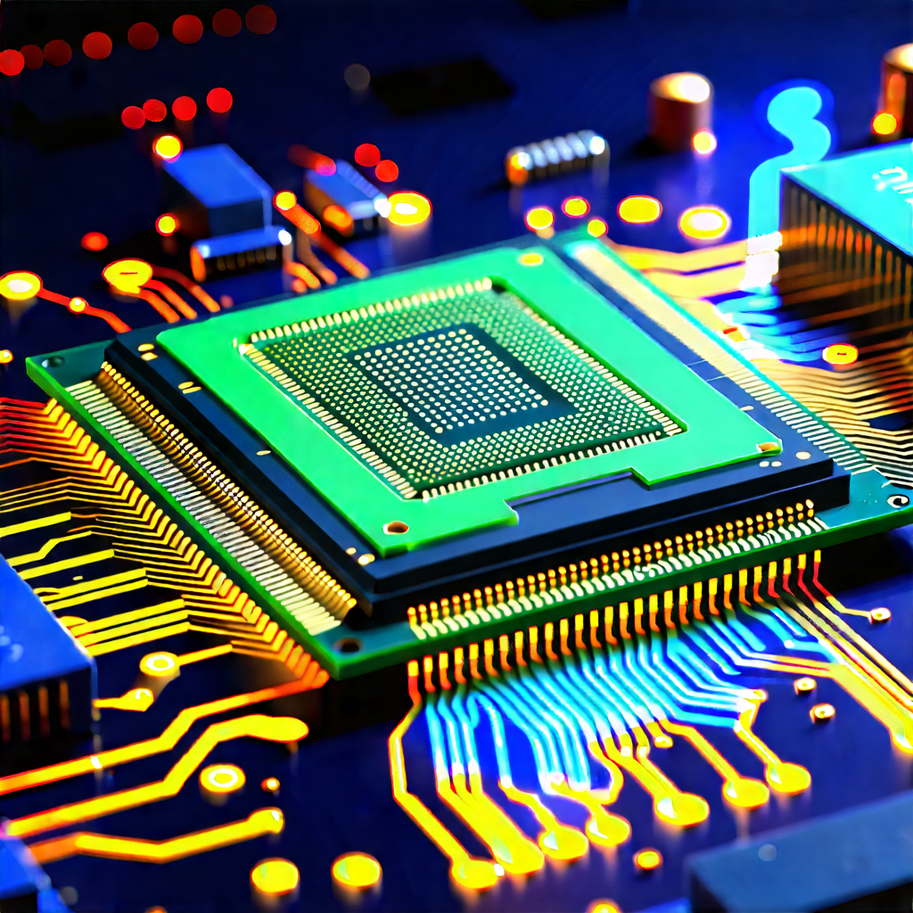 Close-up of microprocessor