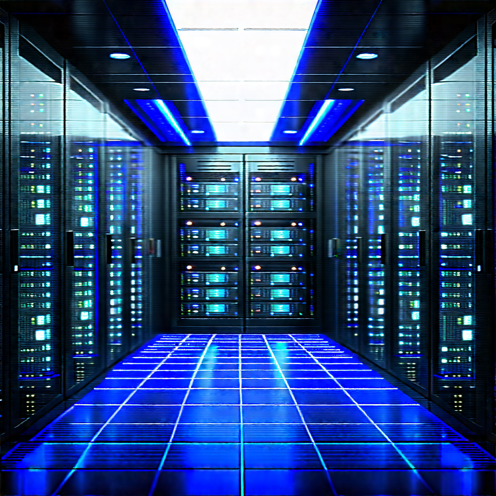 Futuristic Server Room With Image, There