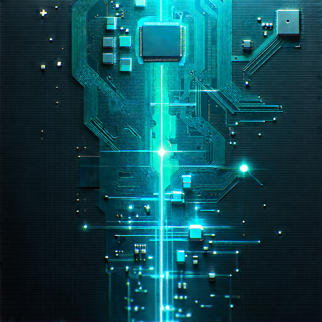 Circuit board with laser scanning