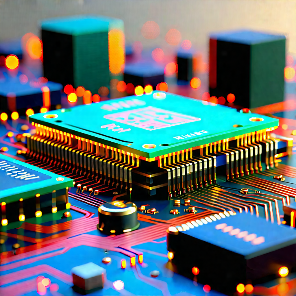 Close-up of electronic circuit