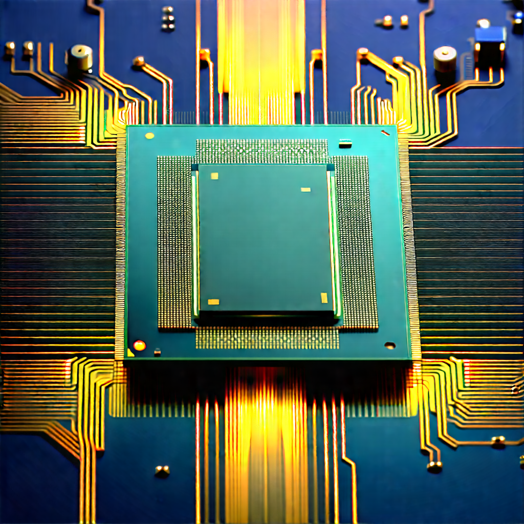 Close-up of microprocessor