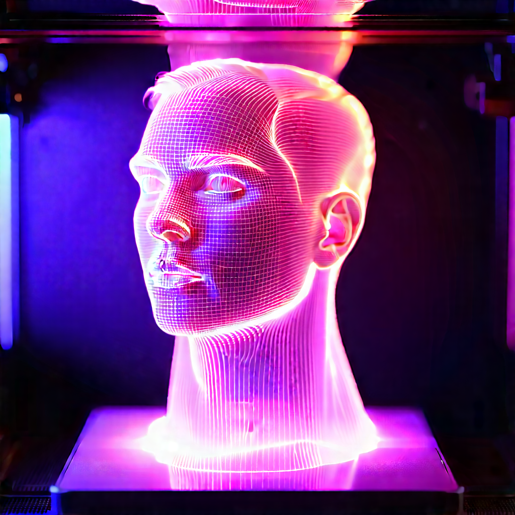 3d printer with holographic projection