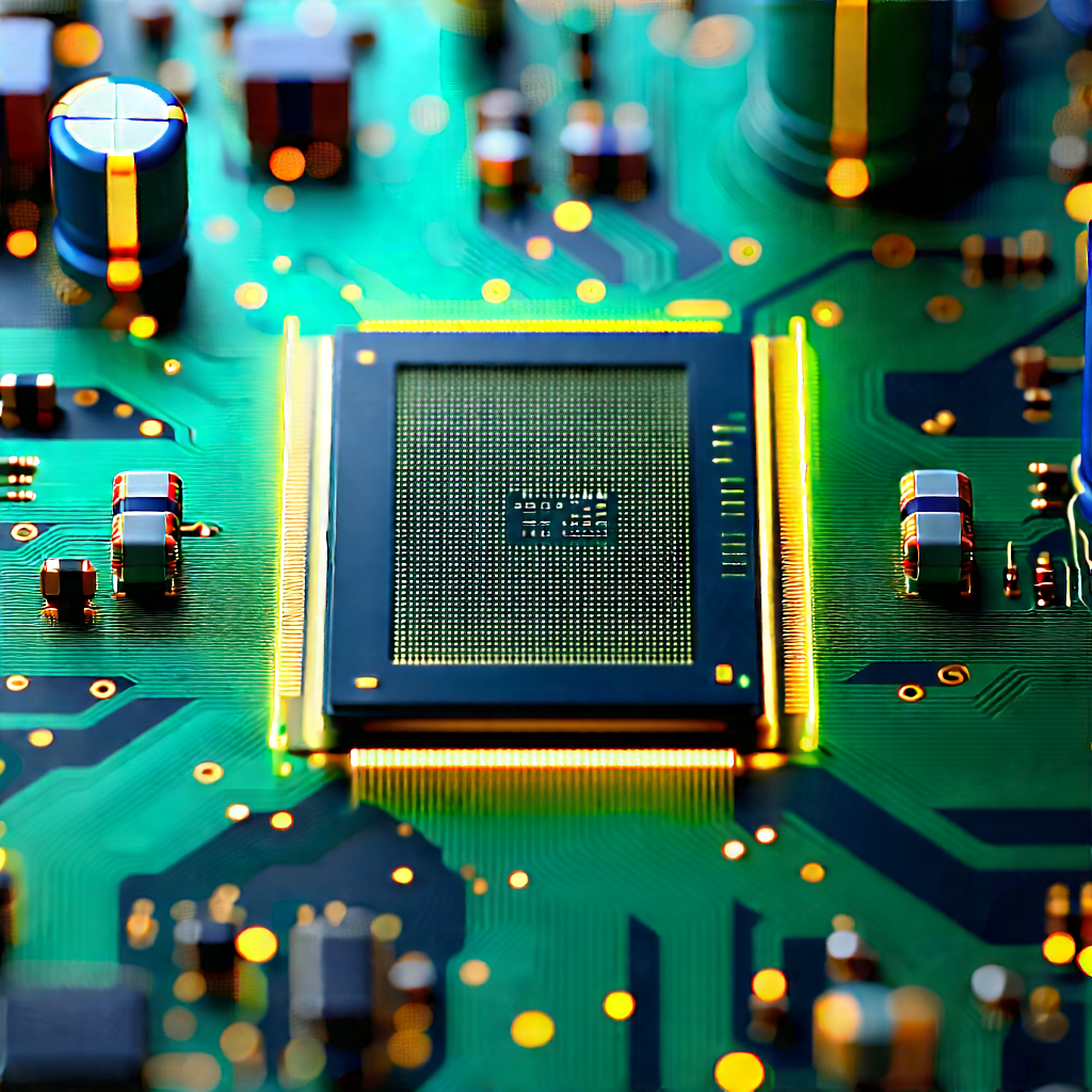 Close-up of microprocessor