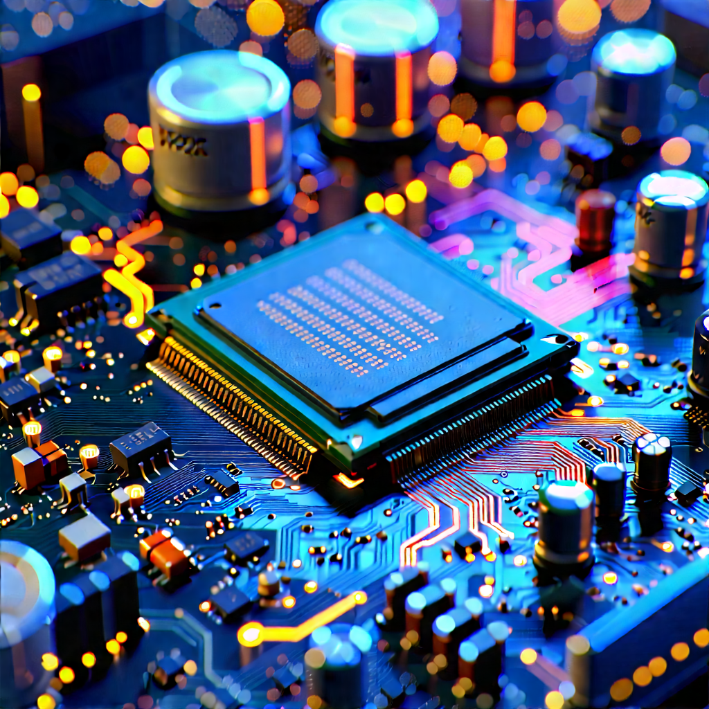 Close-up of electronic circuit