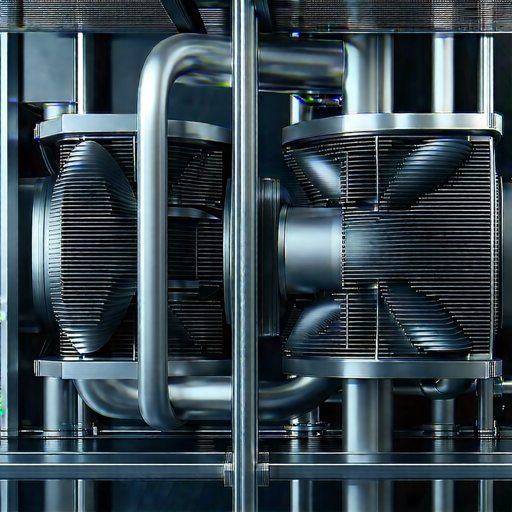 Close-up of cooling system