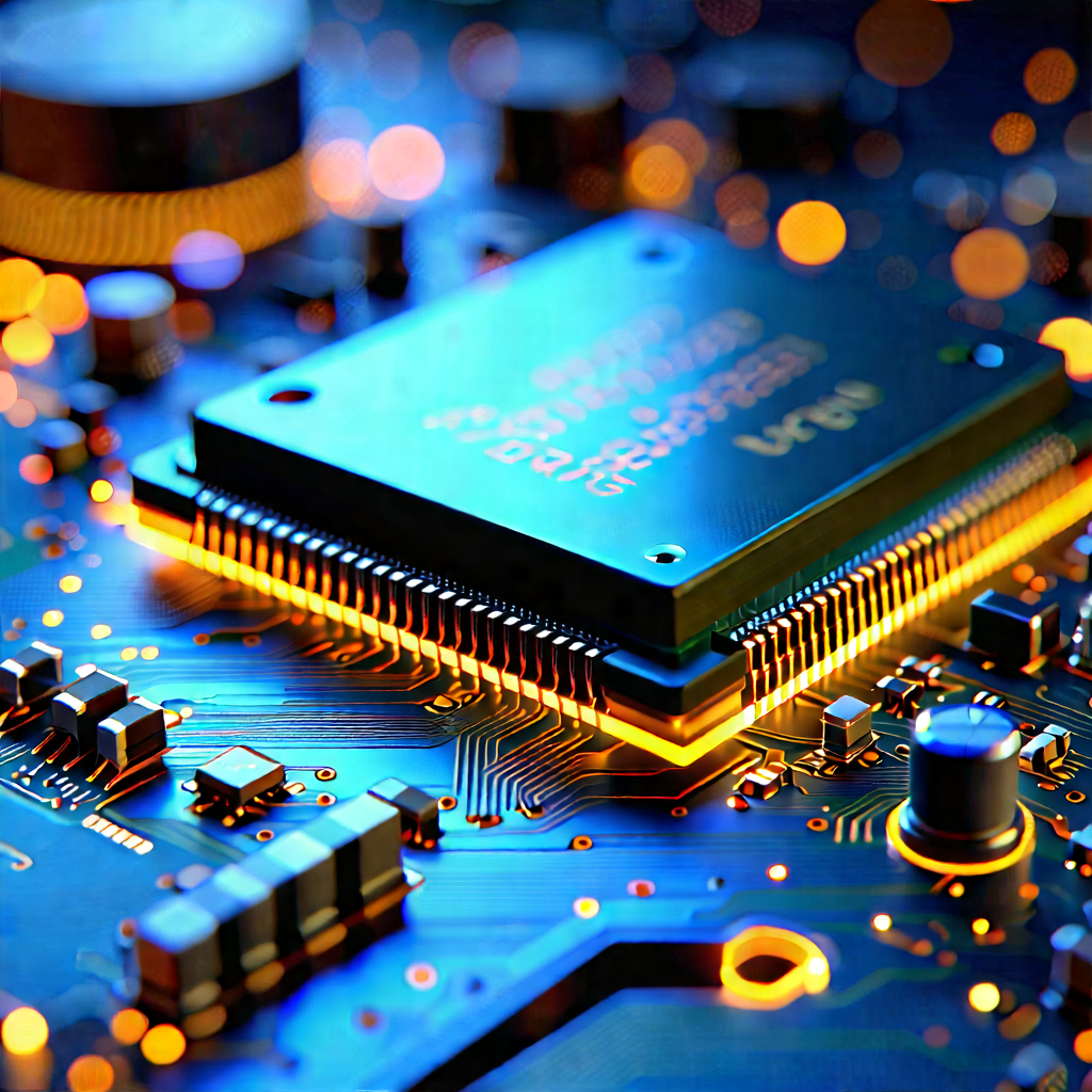 Close-up of electronic circuit