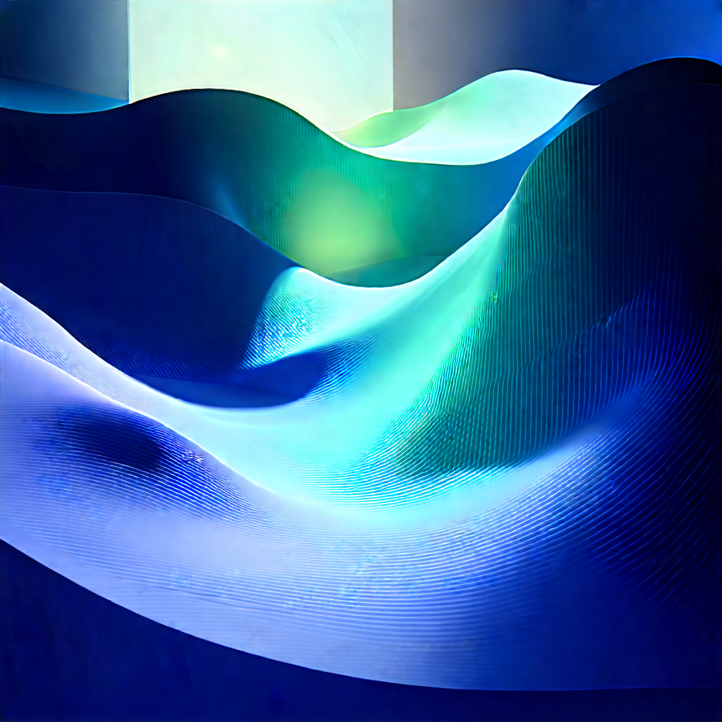 Wave Propagation Captured In Abstract Form With Blue White