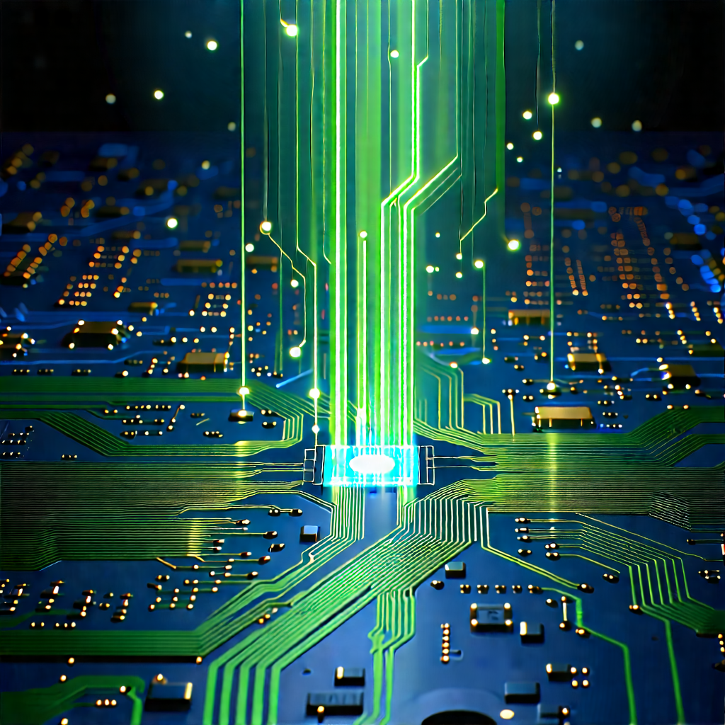 Circuit board with data streams