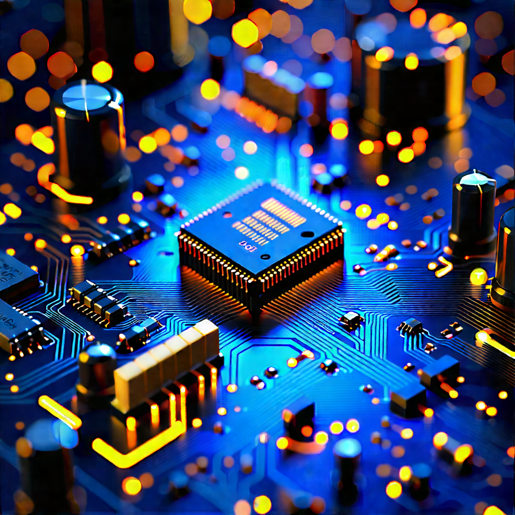 Close-up of electronic circuit