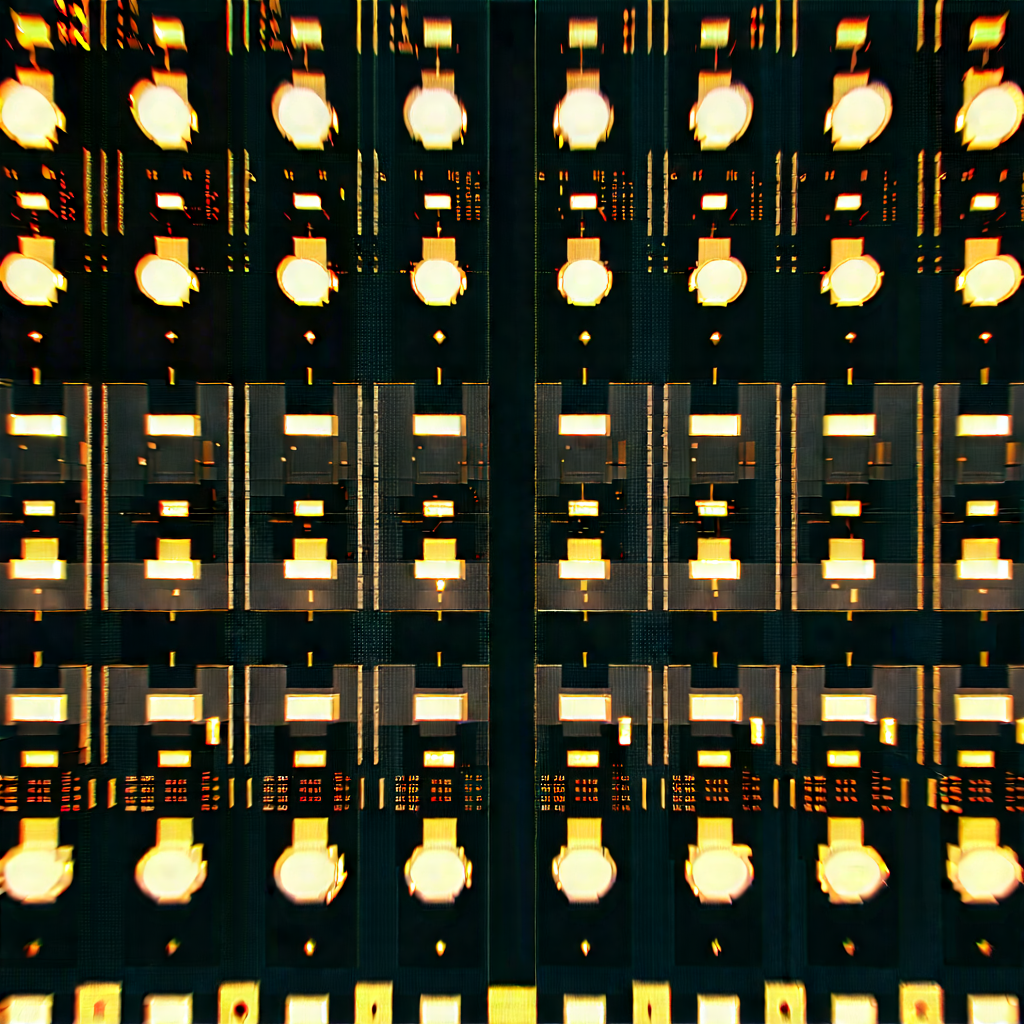 Close-up of sensor array