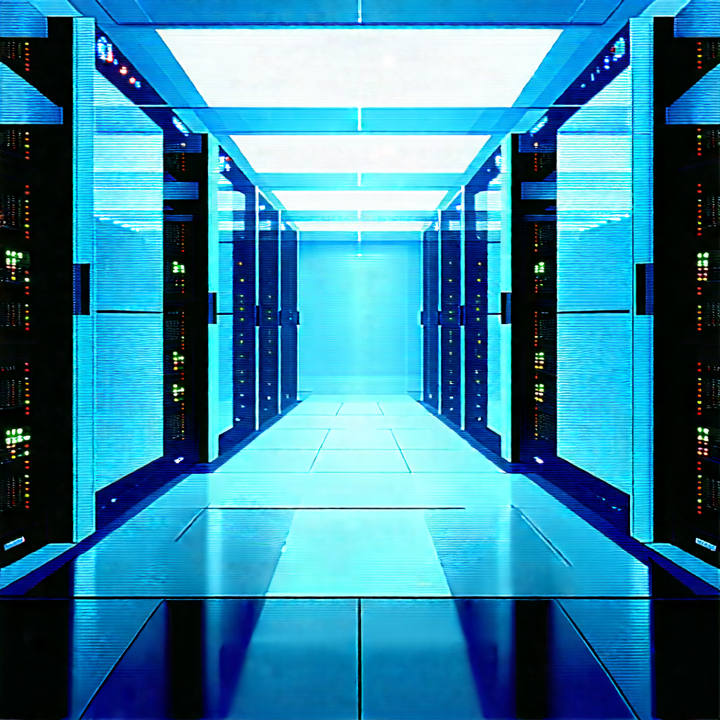 (futuristic:1.44) server room