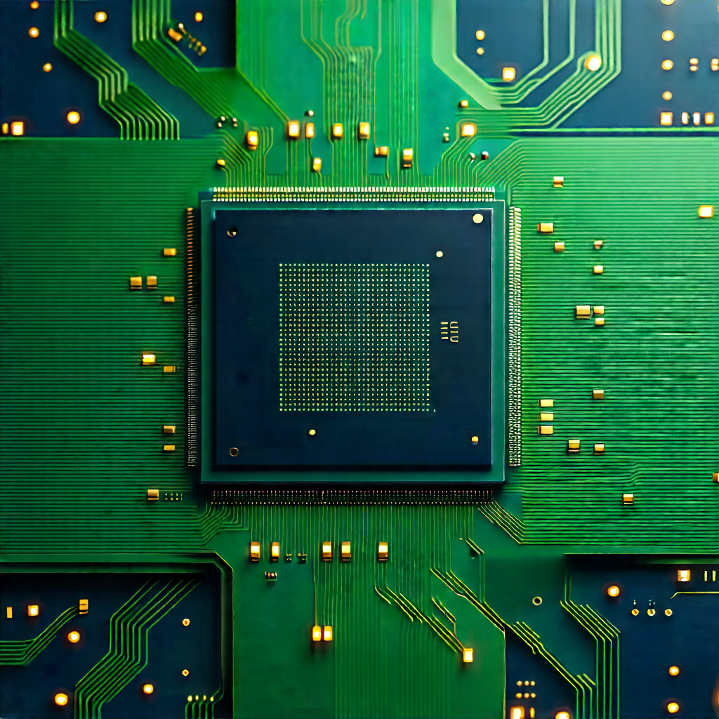 Close-up of microprocessor