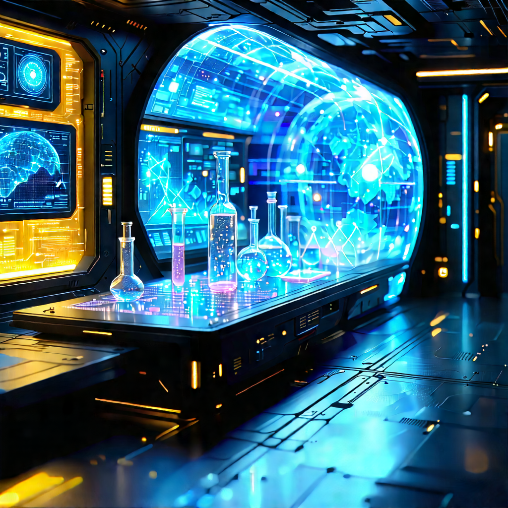 (futuristic:1.47) research laboratory