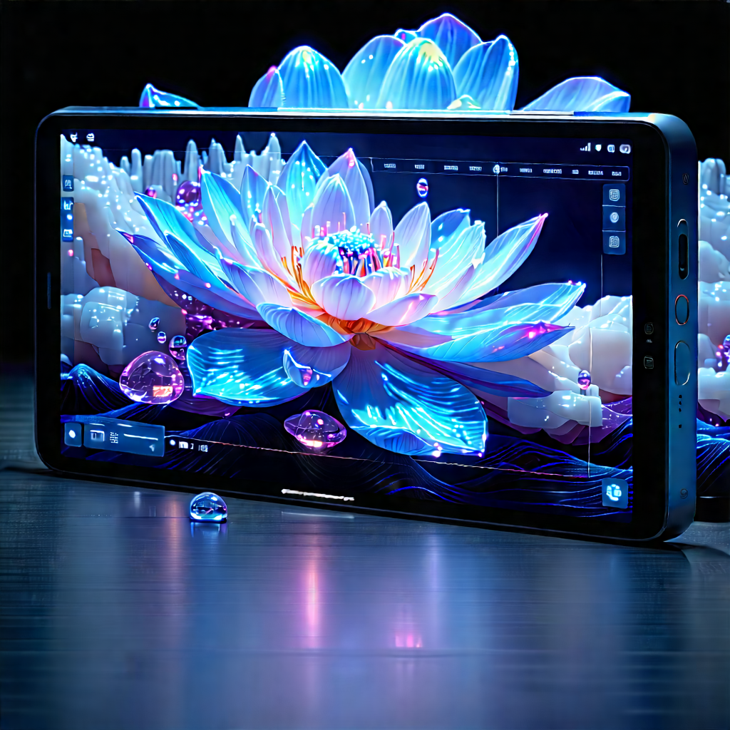 Tablet With Holographic Display With Cell Phone